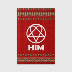 Обложка для паспорта матовая кожа HIM new year