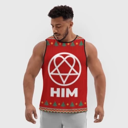 Мужская спортивная майка 3D HIM new year - фото 2