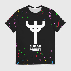 Мужская футболка 3D Judas Priest конфети