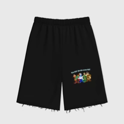 Женские шорты oversize футер хлопок ВсеВО ХА ХАрошеВО - Каламбур Деревня Дураков пожелание