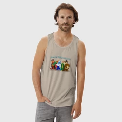 Мужская майка хлопок ВсеВО ХА ХАрошеВО - Каламбур Деревня Дураков пожелание - фото 2