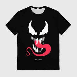 Мужская футболка 3D Веном с языком