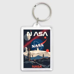 Брелок прямоугольный 35*50 NASA ретро