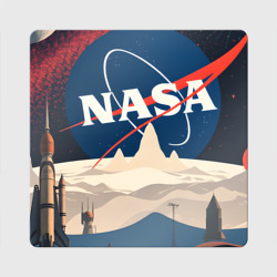 Магнит виниловый Квадрат NASA ретро