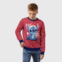 Детский свитшот 3D Новогодний Стич - фото 2