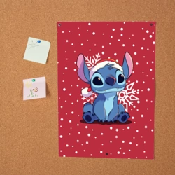 Постер Новогодний Стич - фото 2