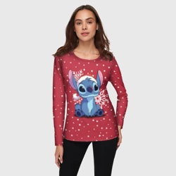 Женский лонгслив 3D Новогодний Стич - фото 2
