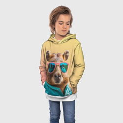 Детская толстовка 3D Модная капибара в отпуске - фото 2