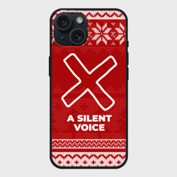 Чехол силиконовый для Apple iPhone 15 матовый Новогодний A Silent Voice
