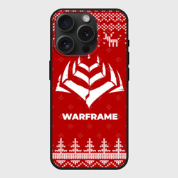 Чехол силиконовый для Apple iPhone 15 Pro матовый Новогодний Warframe с оленями