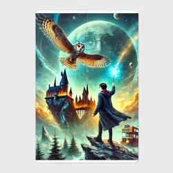 Магнитный плакат 2Х3 Harry Potter and owl - Hogwarts