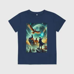 Детская футболка хлопок Harry Potter and owl - Hogwarts