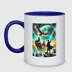 Кружка двухцветная Harry Potter and owl - Hogwarts