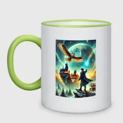 Кружка двухцветная Harry Potter and owl - Hogwarts