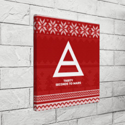 Холст квадратный Новогодний Thirty Seconds to Mars - фото 2