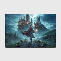 Головоломка Пазл магнитный 126 элементов Гарри Поттер с волшебной палочкой - Хогвартс