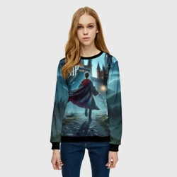 Женский свитшот 3D Гарри Поттер с волшебной палочкой - Хогвартс - фото 2