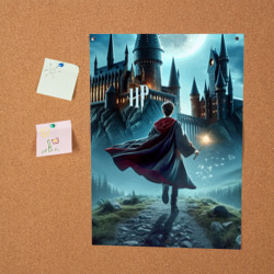 Постер Гарри Поттер с волшебной палочкой - Хогвартс - фото 2