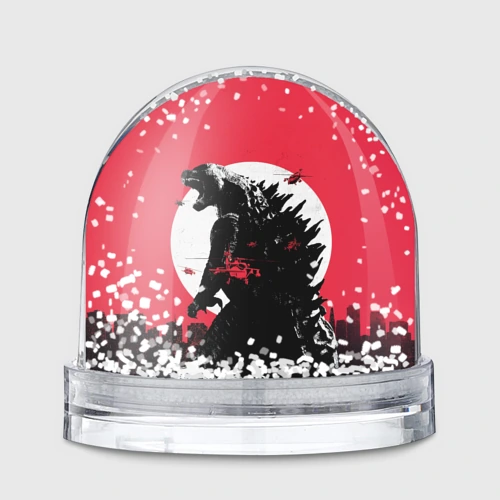 Игрушка Снежный шар Godzilla destroys the city