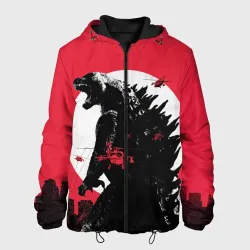 Мужская куртка 3D Godzilla destroys the city