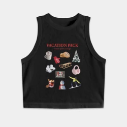 Женская укороченная майка-топ хлопок Vacation pack