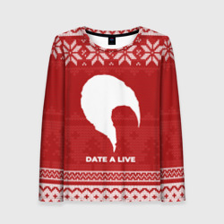 Женский лонгслив 3D Новогодний Date A Live