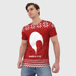 Мужская футболка 3D Новогодний Date A Live - фото 2