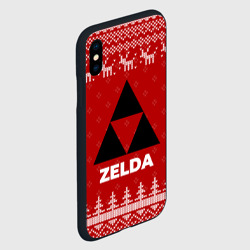 Чехол для iPhone XS Max матовый Новогодний Zelda с оленями - фото 2