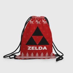 Рюкзак-мешок 3D Новогодний Zelda с оленями