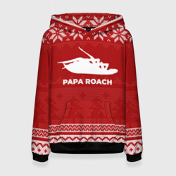 Женская толстовка 3D Новогодний Papa Roach