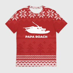 Мужская футболка 3D Новогодний Papa Roach