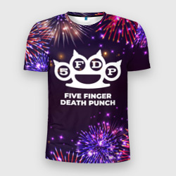 Мужская футболка 3D Slim Праздничный Five Finger Death Punch
