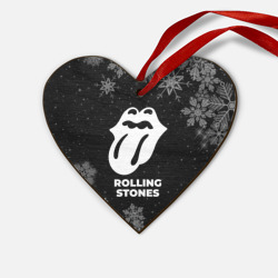 Деревянная игрушка Сердце Снежный Rolling Stones