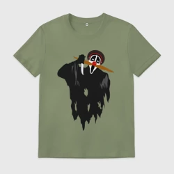 Мужская футболка хлопок Крик-мужик из Деревня дураков мем