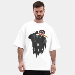 Мужская футболка Oversize хлопок premium Крик-мужик из Деревня дураков мем - фото 2