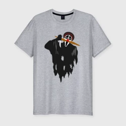 Мужская футболка хлопок Slim Крик-мужик из Деревня дураков мем