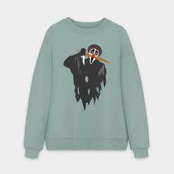 Мужской свитшот oversize без начеса хлопок Крик-мужик из Деревня дураков мем