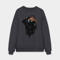 Мужской свитшот oversize без начеса хлопок Крик-мужик из Деревня дураков мем