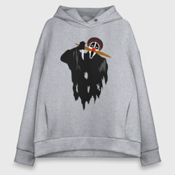 Женское худи Oversize хлопок Крик-мужик из Деревня дураков мем