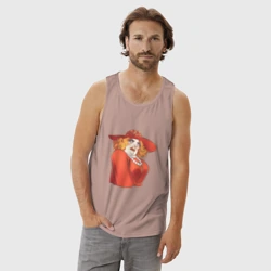 Мужская майка хлопок Мисс Бурпл из Каламбур: Крутое Пике - фото 2