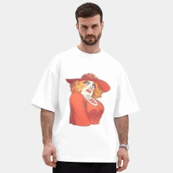 Мужская футболка Oversize хлопок premium Мисс Бурпл из Каламбур: Крутое Пике - фото 2