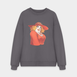 Мужской свитшот oversize без начеса хлопок Мисс Бурпл из Каламбур: Крутое Пике