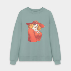 Мужской свитшот oversize без начеса хлопок Мисс Бурпл из Каламбур: Крутое Пике