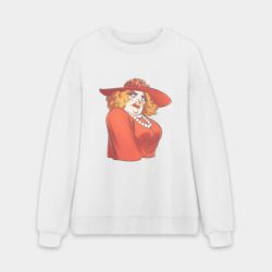 Мужской свитшот oversize без начеса хлопок Мисс Бурпл из Каламбур: Крутое Пике