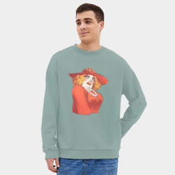 Мужской свитшот oversize без начеса хлопок Мисс Бурпл из Каламбур: Крутое Пике - фото 2