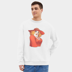 Мужской свитшот oversize без начеса хлопок Мисс Бурпл из Каламбур: Крутое Пике - фото 2