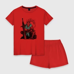 Женская пижама с шортиками хлопок Боевой пехотинец в броне