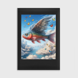 Ежедневник Крылатая рыба - нейроарт фантазия