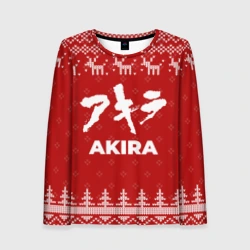 Женский лонгслив 3D Новогодний Akira с оленями