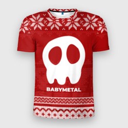 Мужская футболка 3D Slim Новогодний Babymetal